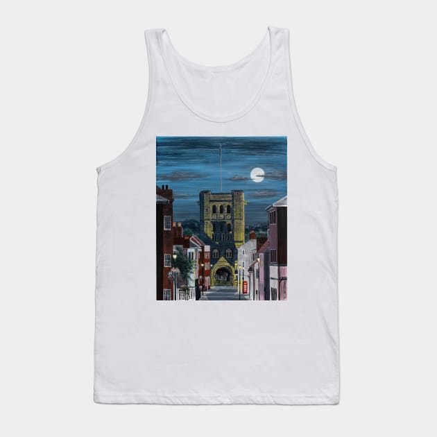 Norman Tower in the Moonlight Painting Tank Top by TomCrittenden